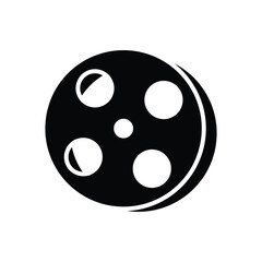 Film reels icon logo design template isolated illustration