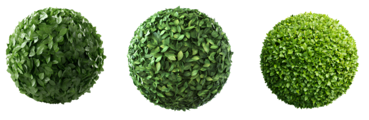 3D render of a green planet Earth made from leaves, isolated on a Transparent background .png