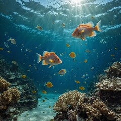 Fototapeta premium school of fish