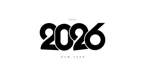 Happy new year 2026 design concept, Happy NewYear Greeting Card Number. Happy new year 2026 cover design, for banners, posters, backgrounds and greetings