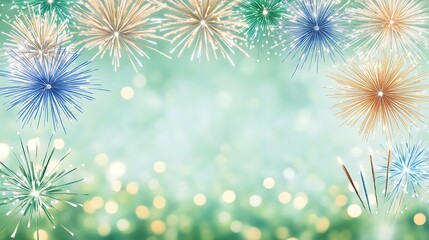Fototapeta premium Elegant Sparkling Background with Glittering Stars and Festive Decorations