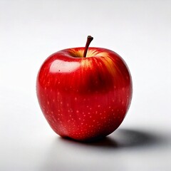 red apple on white background
