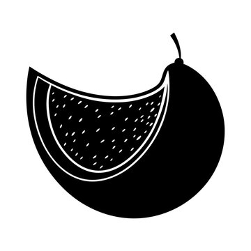 black watermelon slice fruit clip art preview