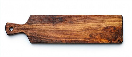 Rustic Wooden Board Isolated on White Background for Designers and Craftsmen