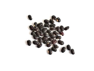 Black beans isolated on white background