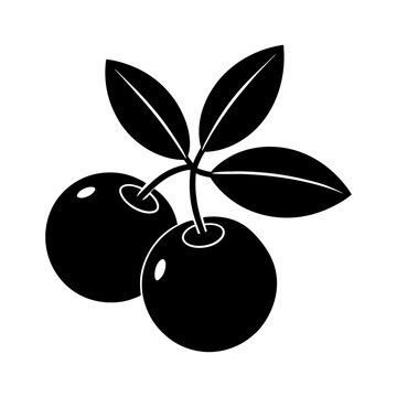 black berries with leaves simple design clip art preview