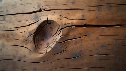 Close-Up of Natural Wood Texture with Knots