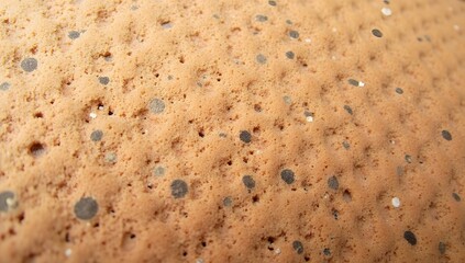 Porous Bread Surface with Golden Baked Texture