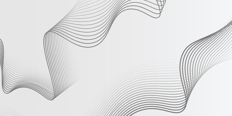 Abstract vector background with black wavy lines. modern