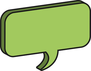 Naklejka premium 입체 말풍선