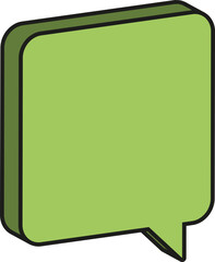 Naklejka premium 입체 말풍선