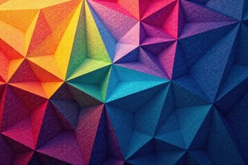 Obraz premium Vibrant rainbow geometric shapes, textured backdrop, surface, seamless, fabric