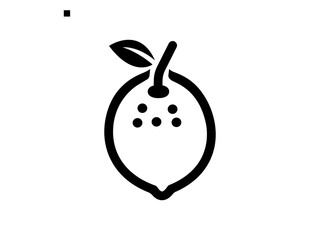 Lemon and slice. Icon with reflection on white background. Lemon and slice. Icon for design. Summer Lemon Bunches.