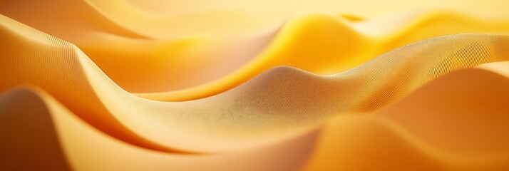 Obraz premium Golden Waves: Close-up shot of fluid, rippling gold-toned fabric, capturing a sense of luxury, warmth, and movement, evoking a feeling of flow and elegance.