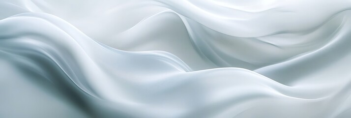 Obraz premium Silky Elegance: A seamless abstract of flowing, ethereal fabric, captured in soft lighting, conveying a sense of fluidity, elegance, and serene tranquility.