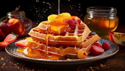 Fruit pie with a crispy crust