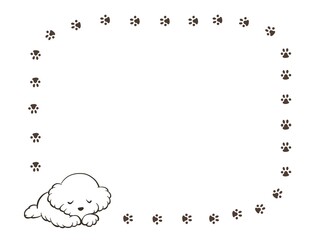 トイプードル犬をデザインしたかわいいフレーム