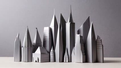  a captivating cityscape crafted from meticulously folded paper
