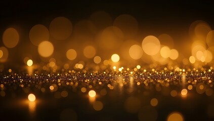 Sparkling Gold Dust Particles with Elegant Light Glow