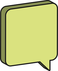 Naklejka premium 입체 말풍선