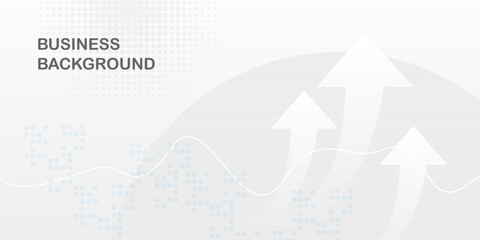 Modern blue creative economy investment report chart arrow up illustration background