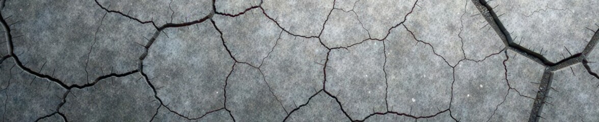Obraz premium Cracked grey concrete, mottled surface, gritty detail, shadow, cracked, decay