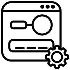 Search Engine Optimization Outline Icon