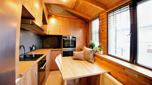 Tiny home with smart space saving design a room