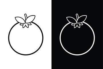 Minimal Blueberry Fruit Icon Clean Line Art Vector