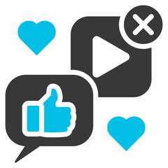 Engagement Glyph Blue Grey Icon