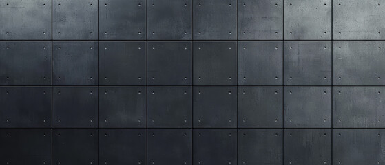 Dark gray metal grid, textured surface, industrial aesthetic