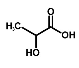 Chemical structure of Lactic acid