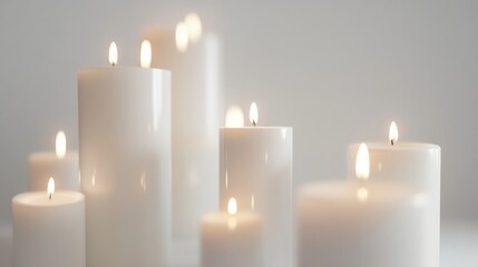 Candle lighting ceremony serene space photography calm environment close-up tranquility
