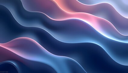 Abstract Wavy Lines with Smooth Gradient Color Flow