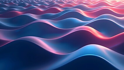 Colorful Flowing Waves with Neon Glow and Depth