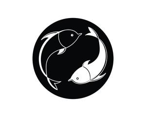 Fish icon ,Dolphin fish icon vector logo design template