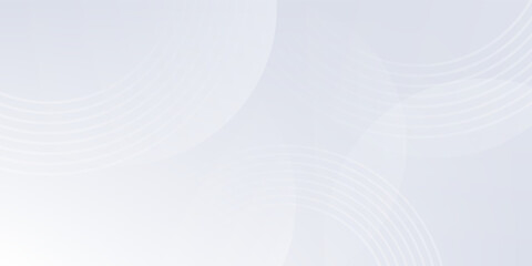 Abstract white background with white circle lines. Digital future technology concept simple art modern