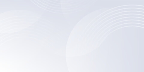 Abstract white background with white circle lines. Digital future technology concept simple art modern