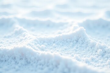 Dense, pristine snow texture; unbroken white expanse, blank, monochrome, arctic