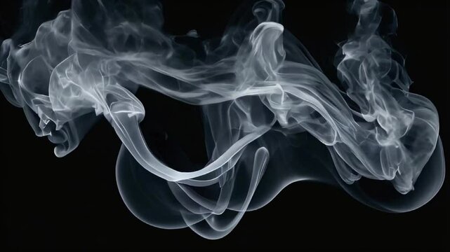 motion video smoke with black background.