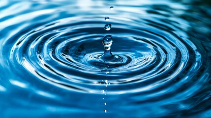 A mesmerizing photograph of rippling water with sunlight reflections creating a dynamic and fluid pattern. The deep blues and shimmering highlights bring a peaceful, nature-inspired vibe.
