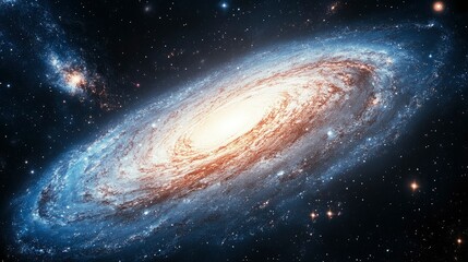 Majestic Spiral Galaxy in Deep Space Celestial Wonder