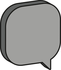 회색 입체 말풍선