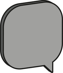 회색 입체 말풍선