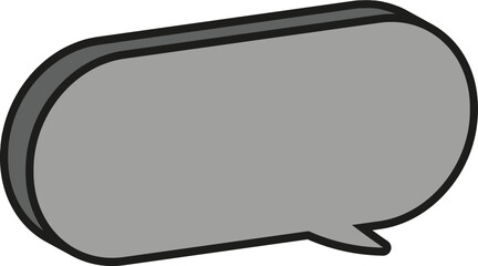 회색 입체 말풍선