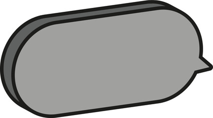 회색 입체 말풍선