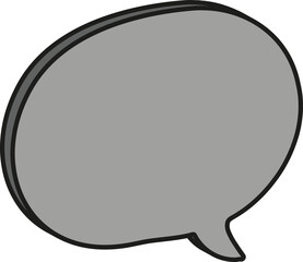 회색 입체 말풍선