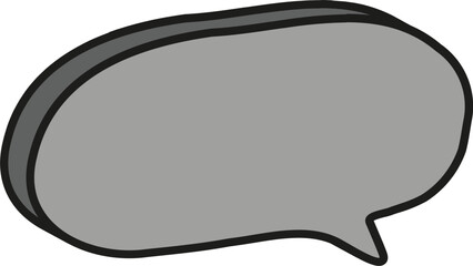 회색 입체 말풍선
