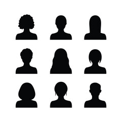 User Profile Icon set of group vector art