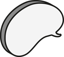 흰색,입체 말풍선
